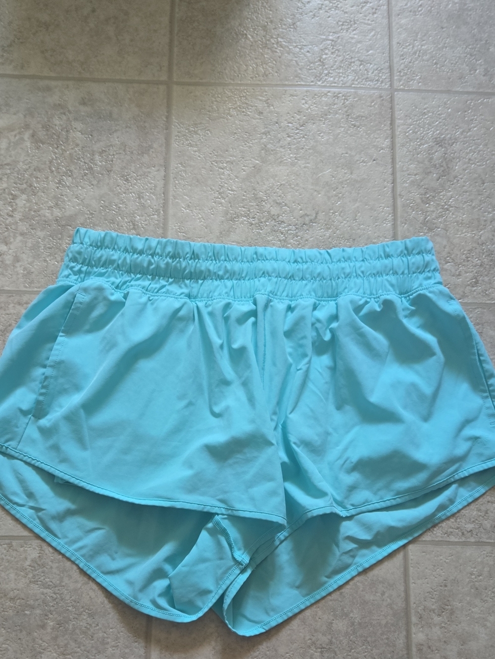 aerie Aqua Athletic Running Shorts with Elastic Waist